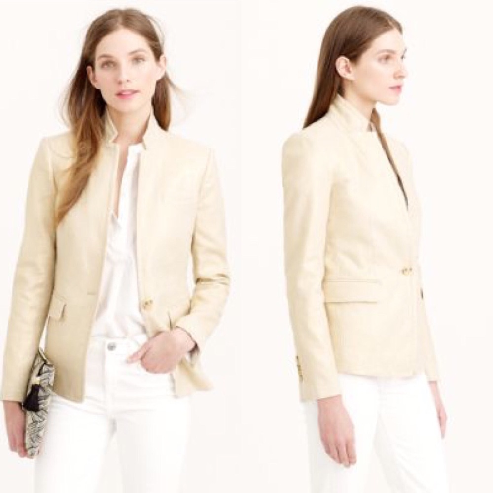 J.Crew Regent Blazer in Metallic Linen